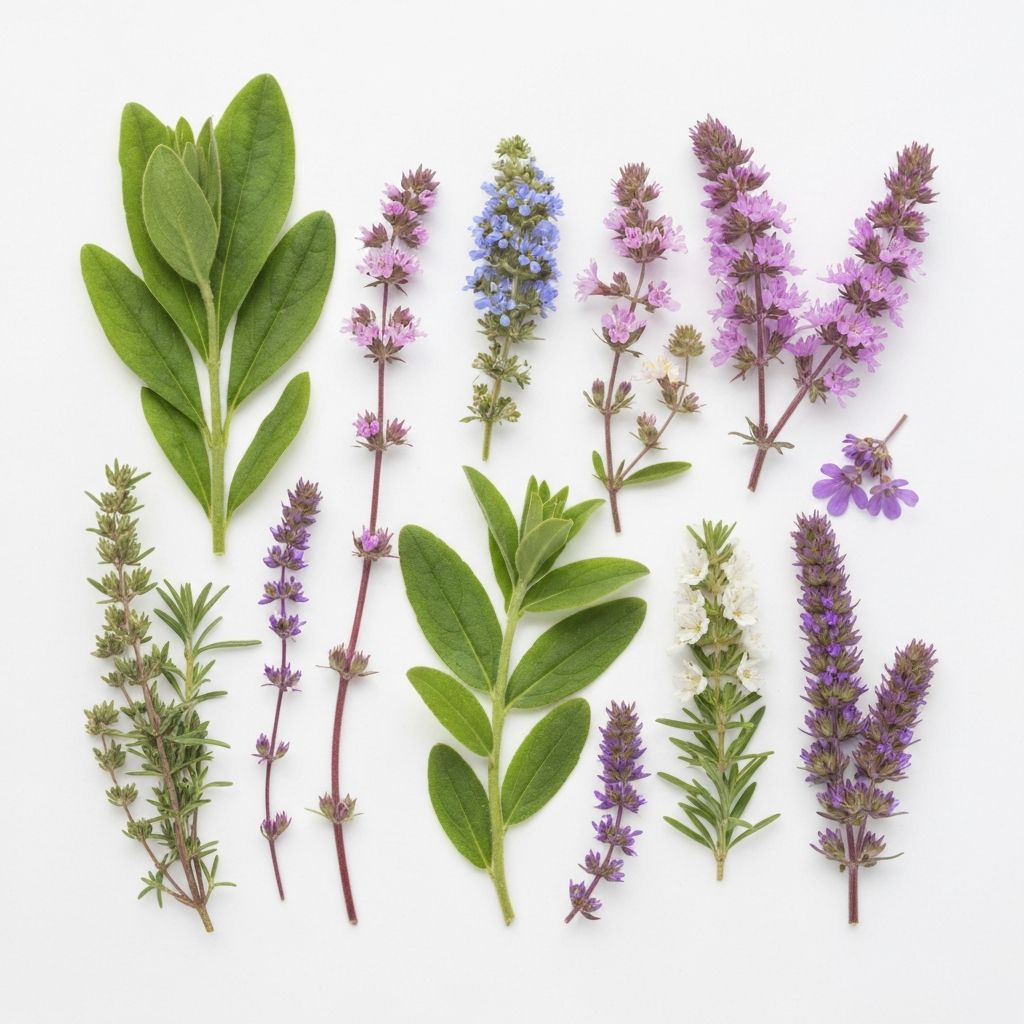 Alpine herbs and botanical specimens